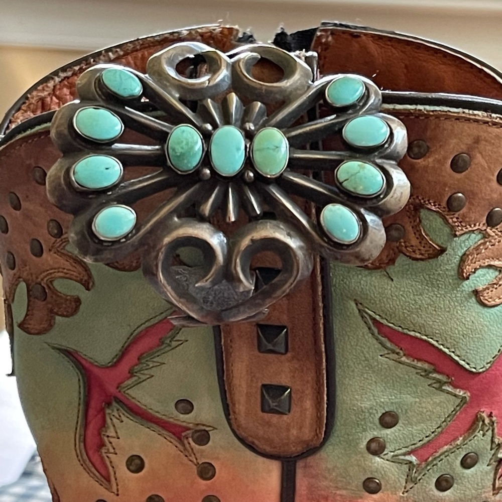 Native American Indian sandcast vintage cuff S
